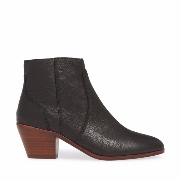 NIB $198 Madewell The Western Black Leather Bootie in size 7.5! - Picture 3 of 15
